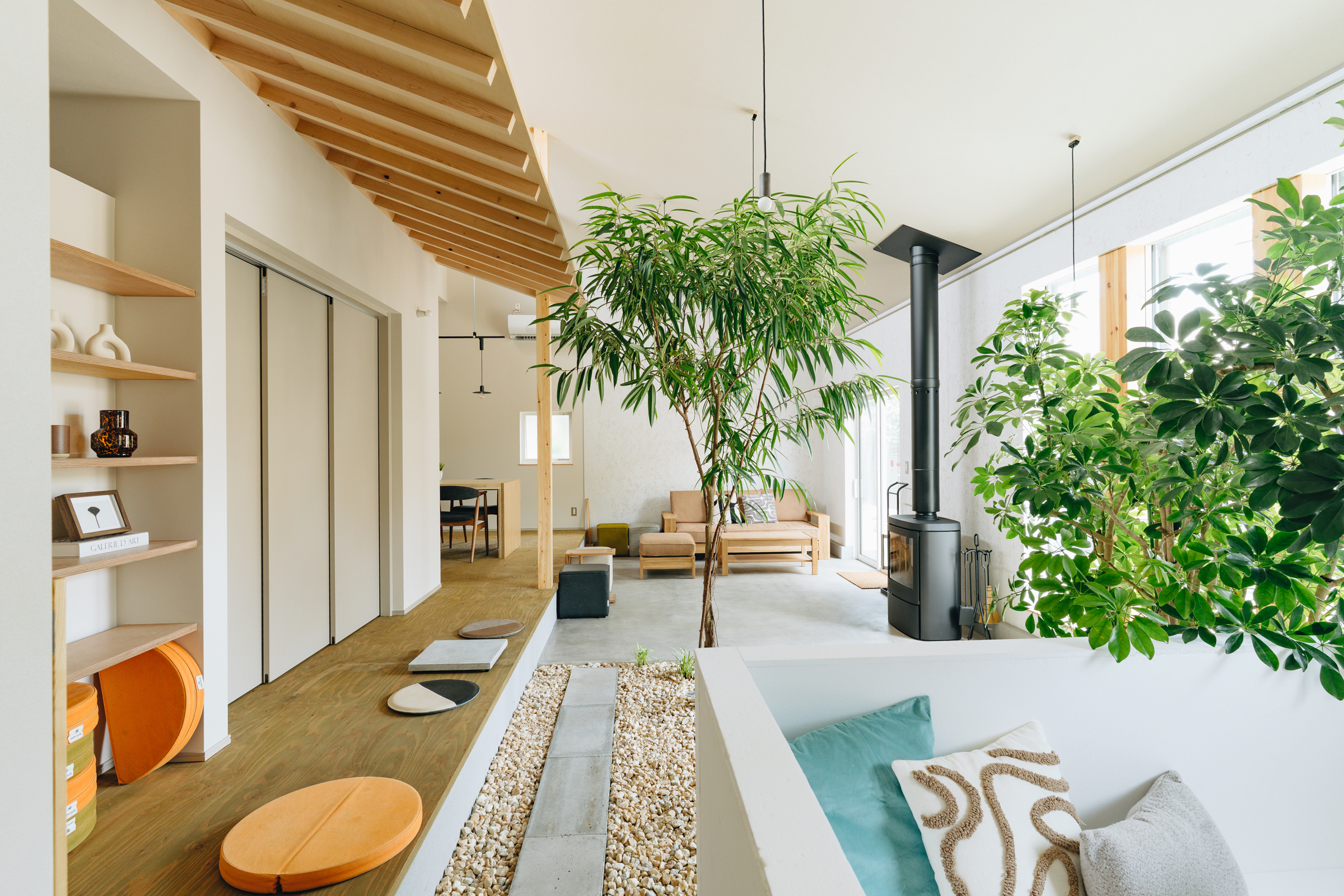 千葉市で希少な平屋のモデルハウス 内観1