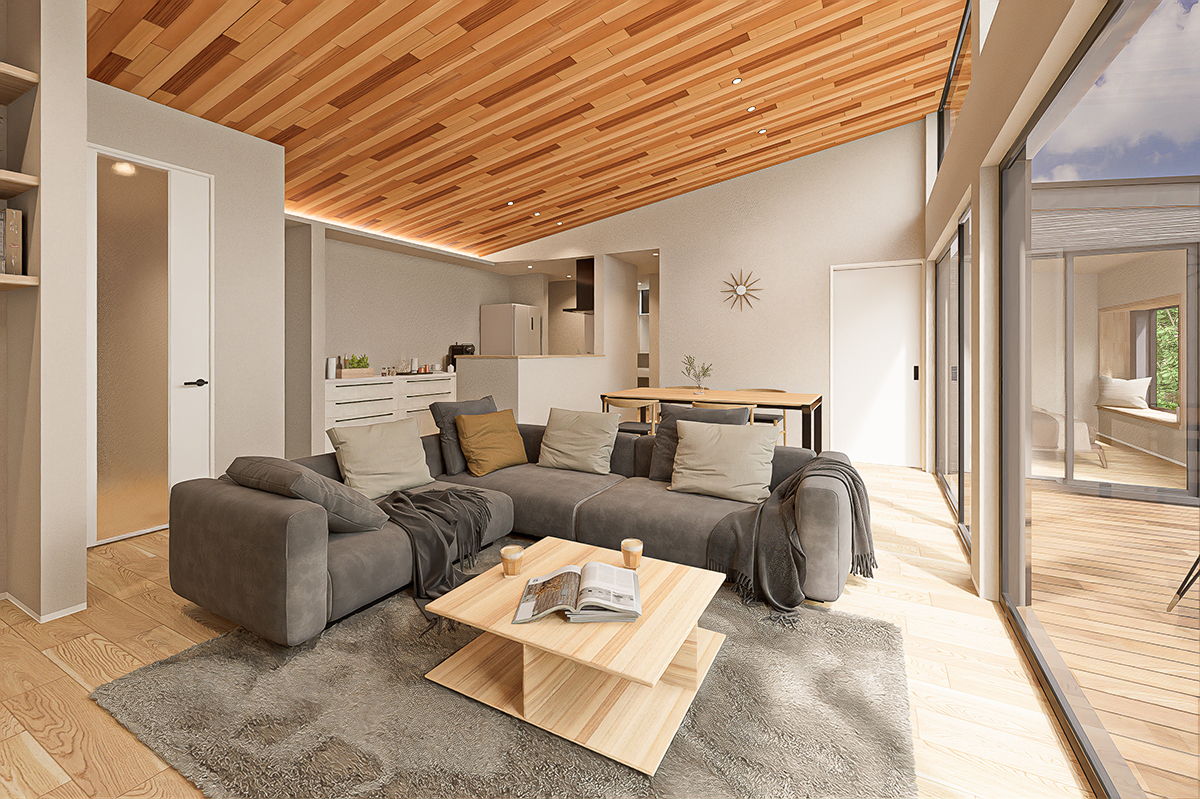 千葉市の注文住宅平屋専門 参考プラン　リビング