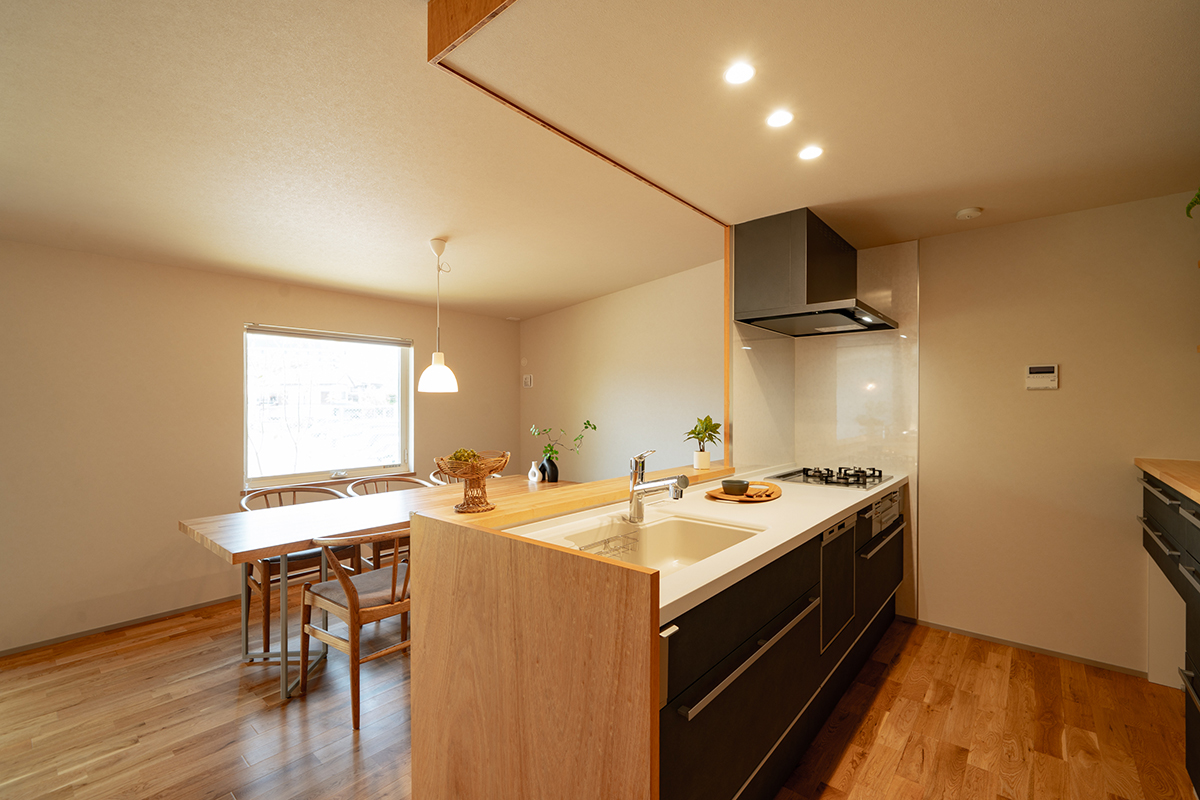 千葉市 注文住宅 平屋 キッチン風景